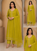 3pc Gul Ahmed Lawn Mukesh Embroided Dress (Dhani)