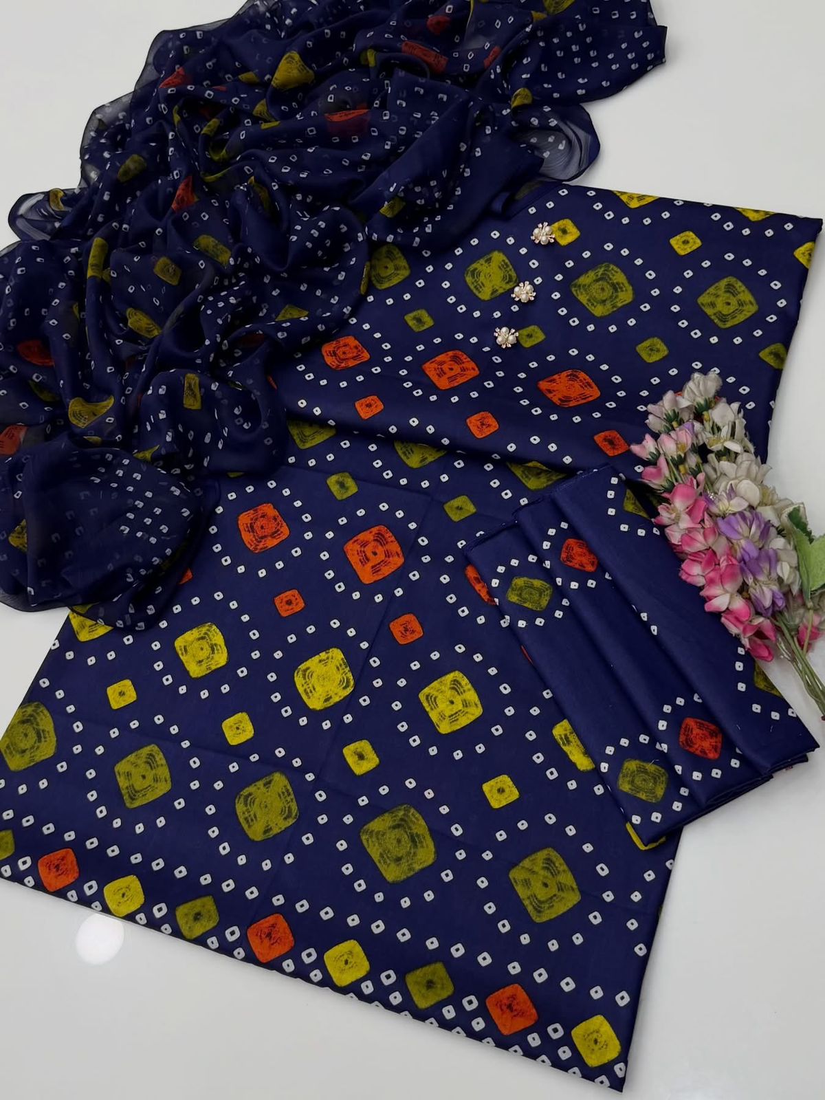 3pc Lawn Chunri Summer Dress
