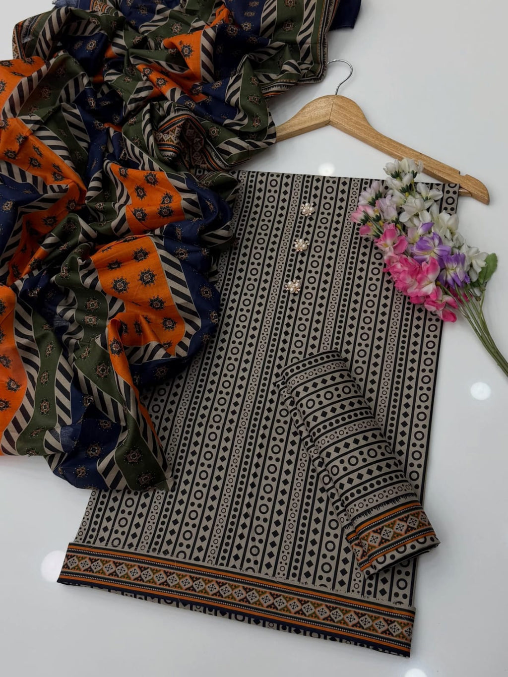 3pc Bin Saeed Lawn Summer Dress