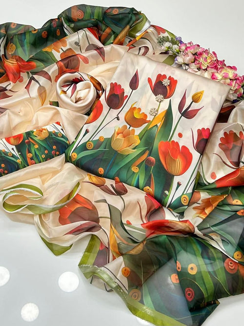 3pc Digital Printed Swiss Lawn Summer Dress