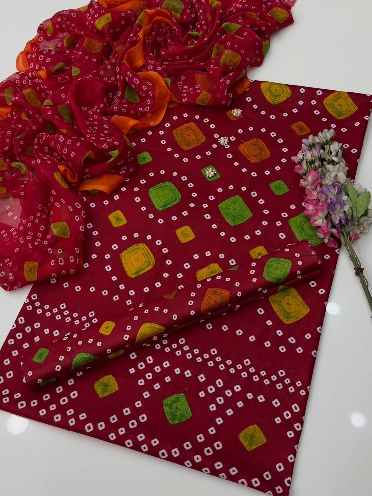 3pc Lawn Chunri Summer Dress