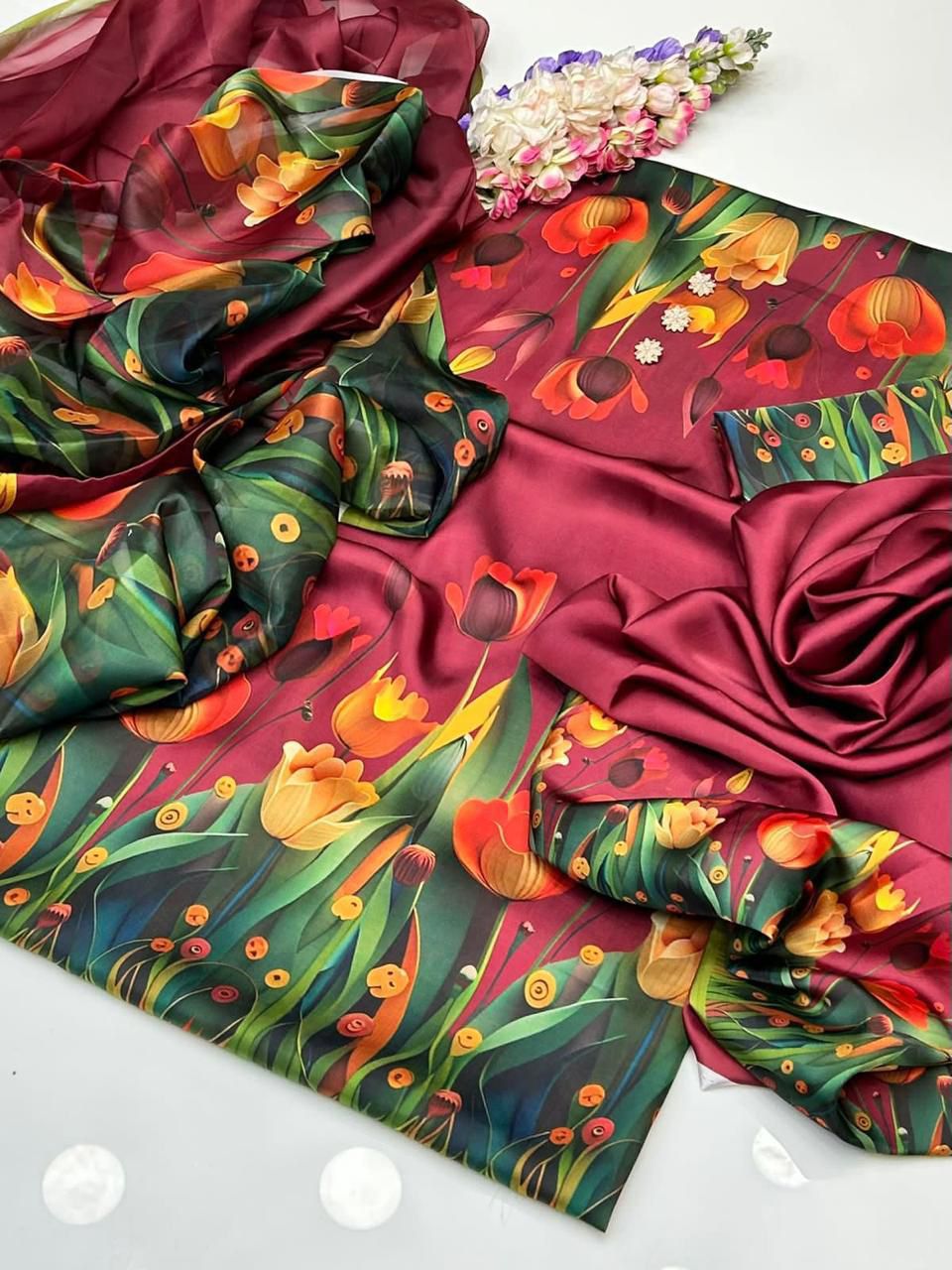 3pc Digital Printed Swiss Lawn Summer Dress